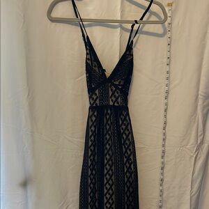 Lulu's Black Sleeveless Sundress with Spaghetti Straps